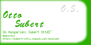 otto subert business card